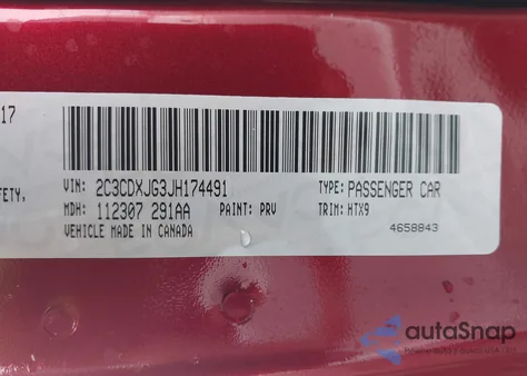 2018 Dodge Charger Gt Awd from USA, damaged, VIN 2C3CDXJG3JH174491